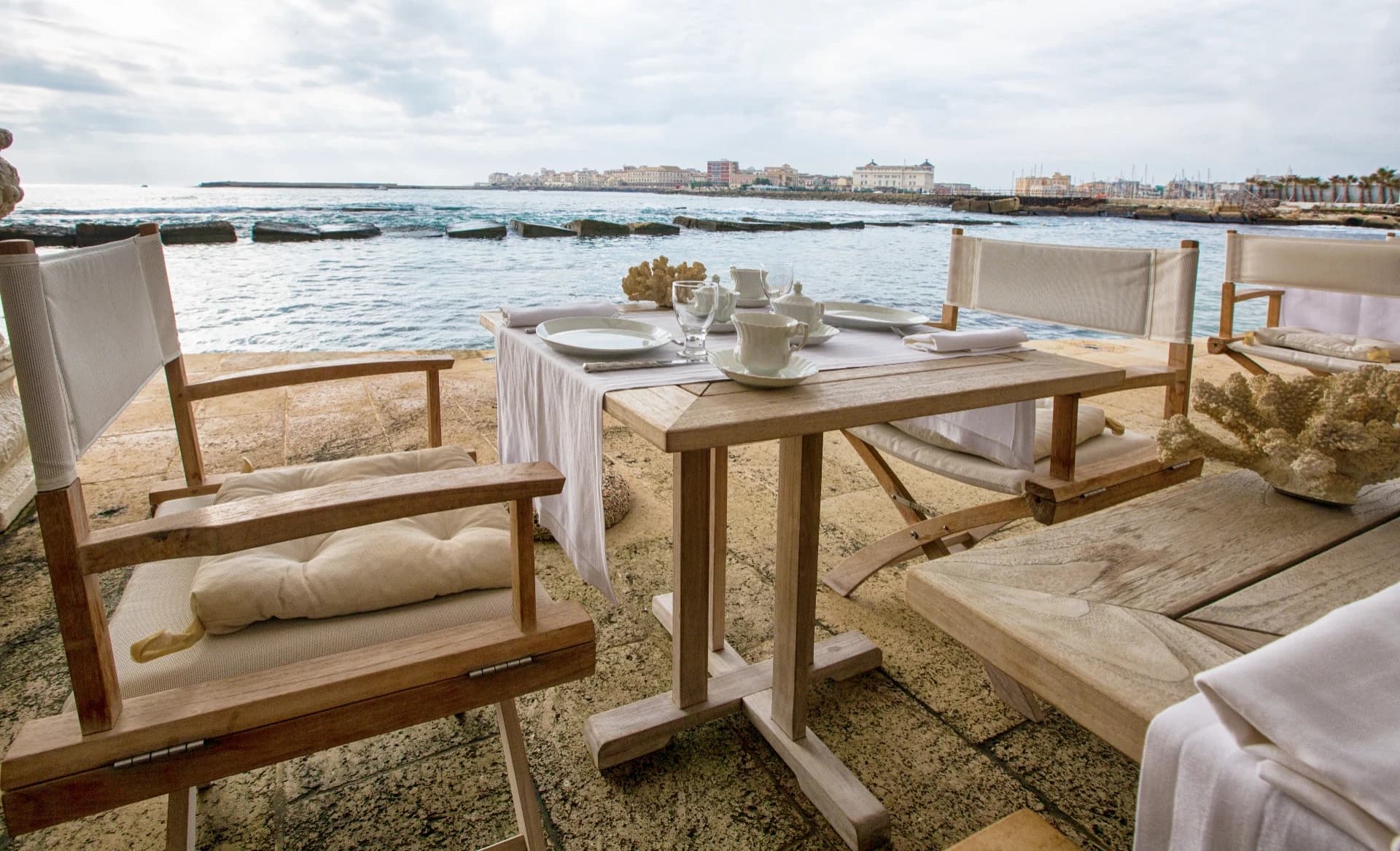 Breakfast on the seafront terrace
