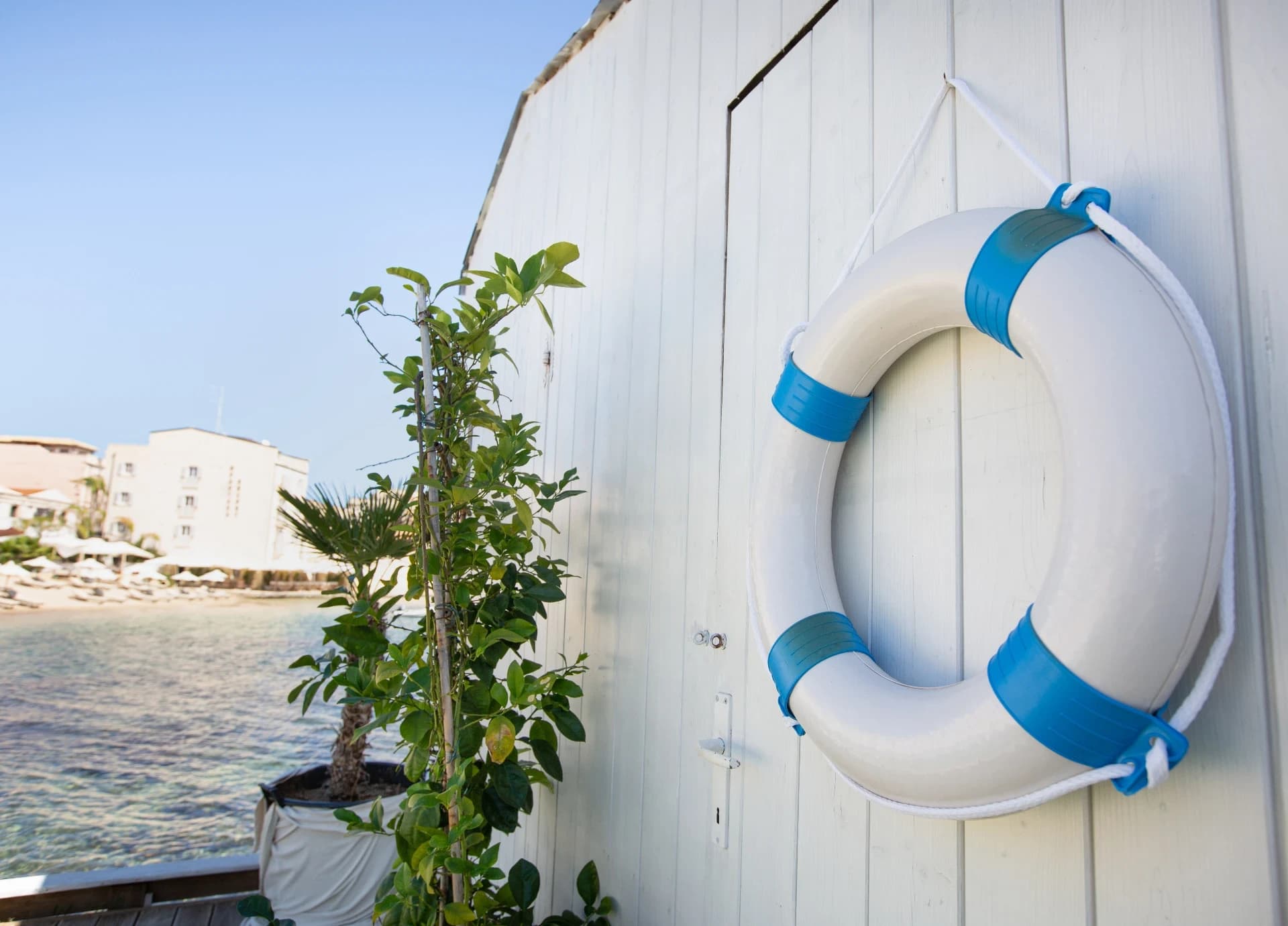Terrace detail with lifebuoy