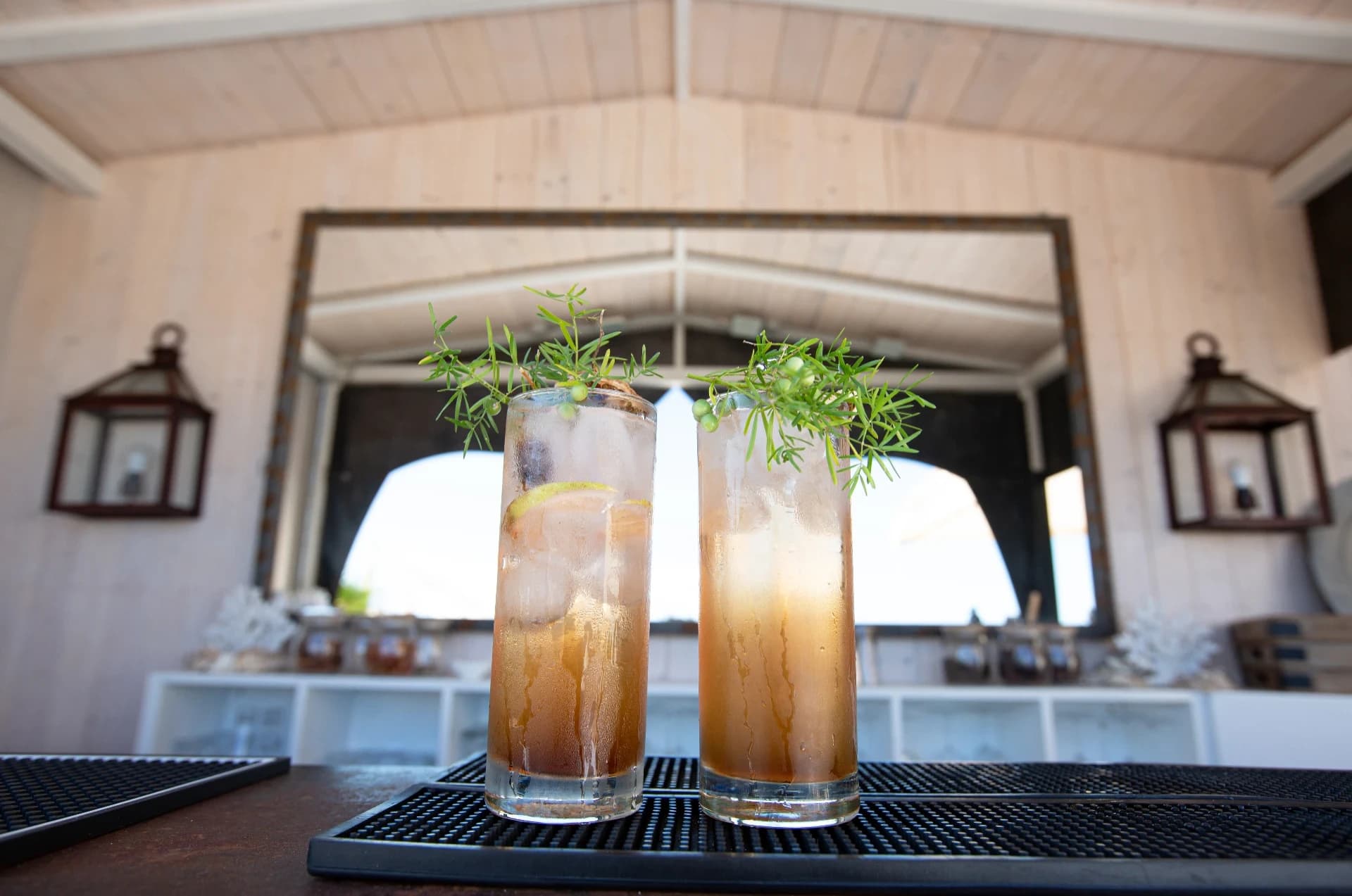 Cocktails at the resort bar