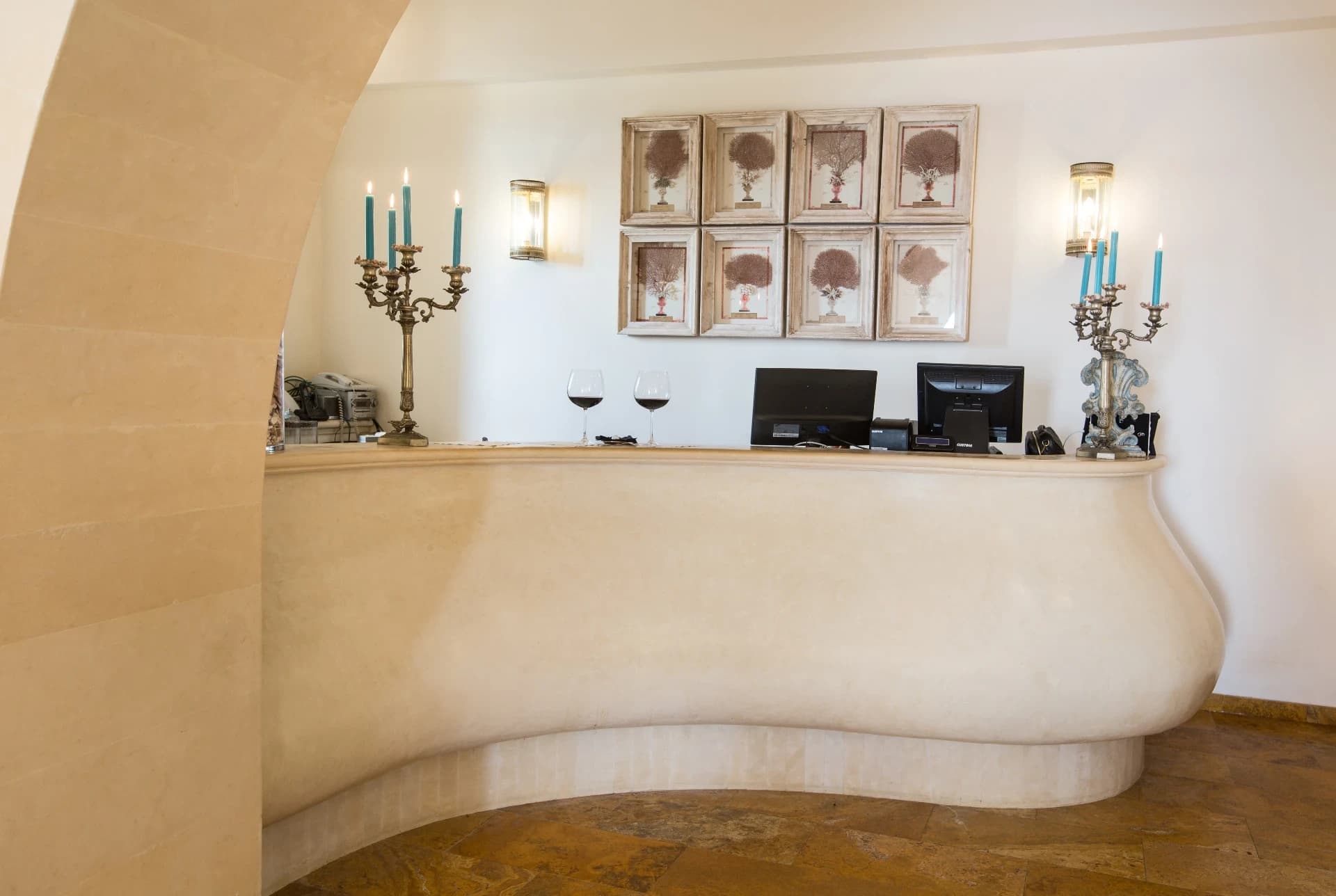 Resort reception desk